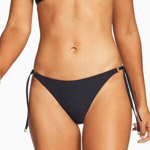 Vitamin A swim- Tara Tie Side Bottom - Black EcoRib